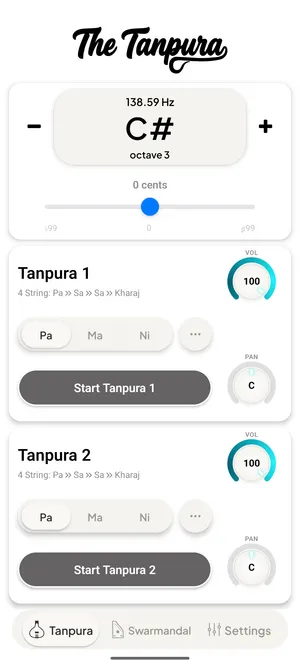 The Tanpura app light mode